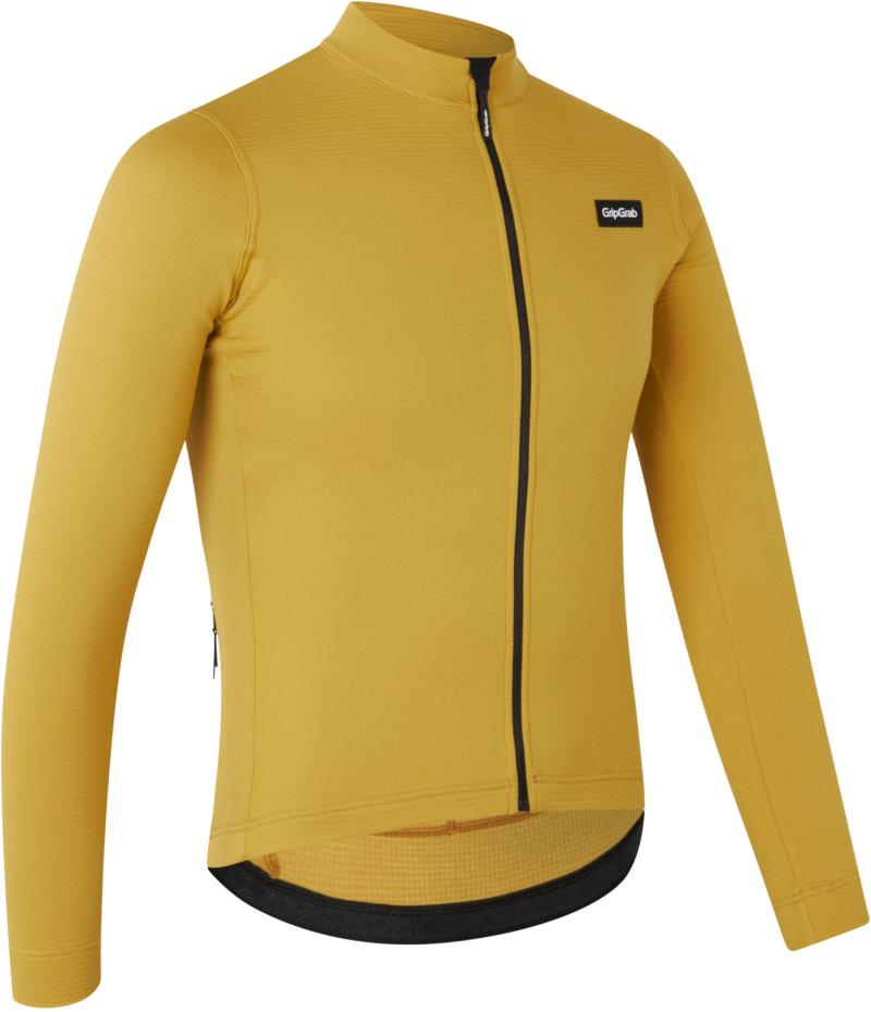 Gripgrab Langærmet Gravelin Merinotech Termocykeltrøje - Gul  5708486021117