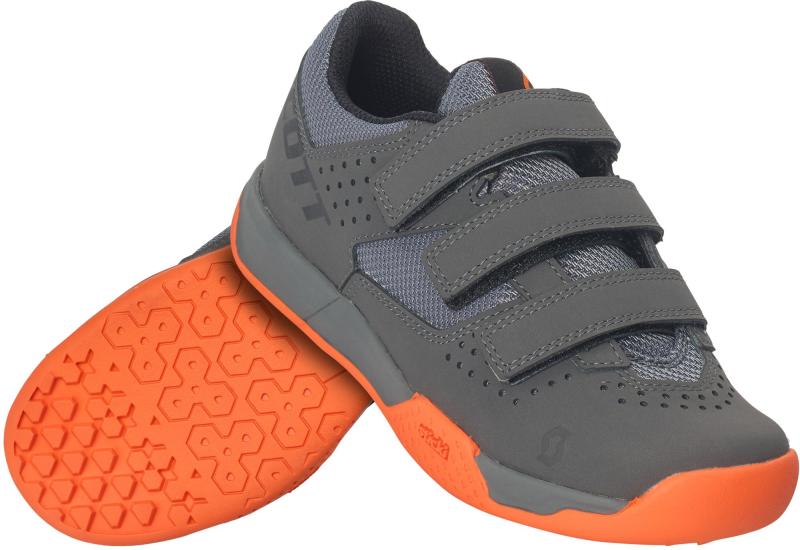 Scott Mtb Ar Kids Strap Cykelsko - Gråorange  7613368484387