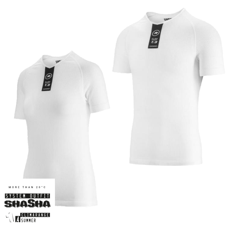 Assos Skinfoil Shortsleeve Summer Base Layer - Hvid  2220000116985