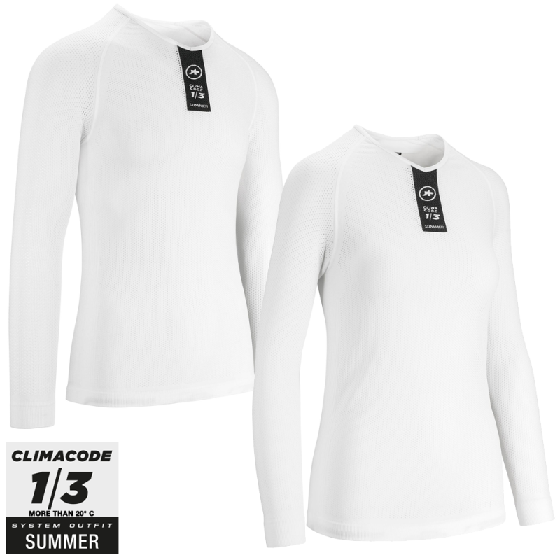 Assos Skinfoil Longsleeve Summer Base Layer - Hvid  2220000117012