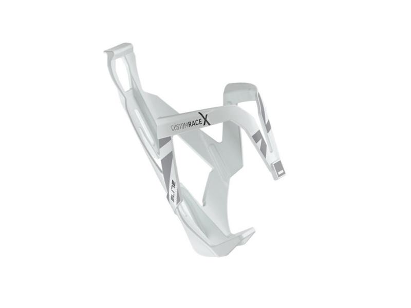 Elite Custom Race X - Flaskeholder - Hvid Med Grå Logo  8020775045657
