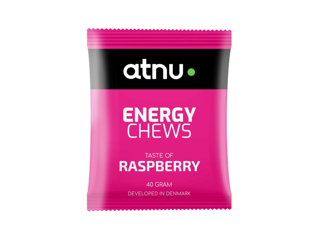 Atnu Energy Chews - Hindbær - 40 Gram  5791993750403