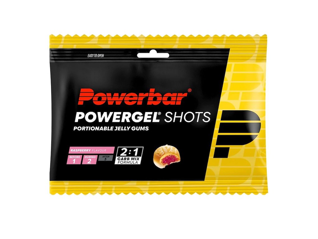 Powerbar - Powergel Shots - Vingummi - Hindbær  4029679675193